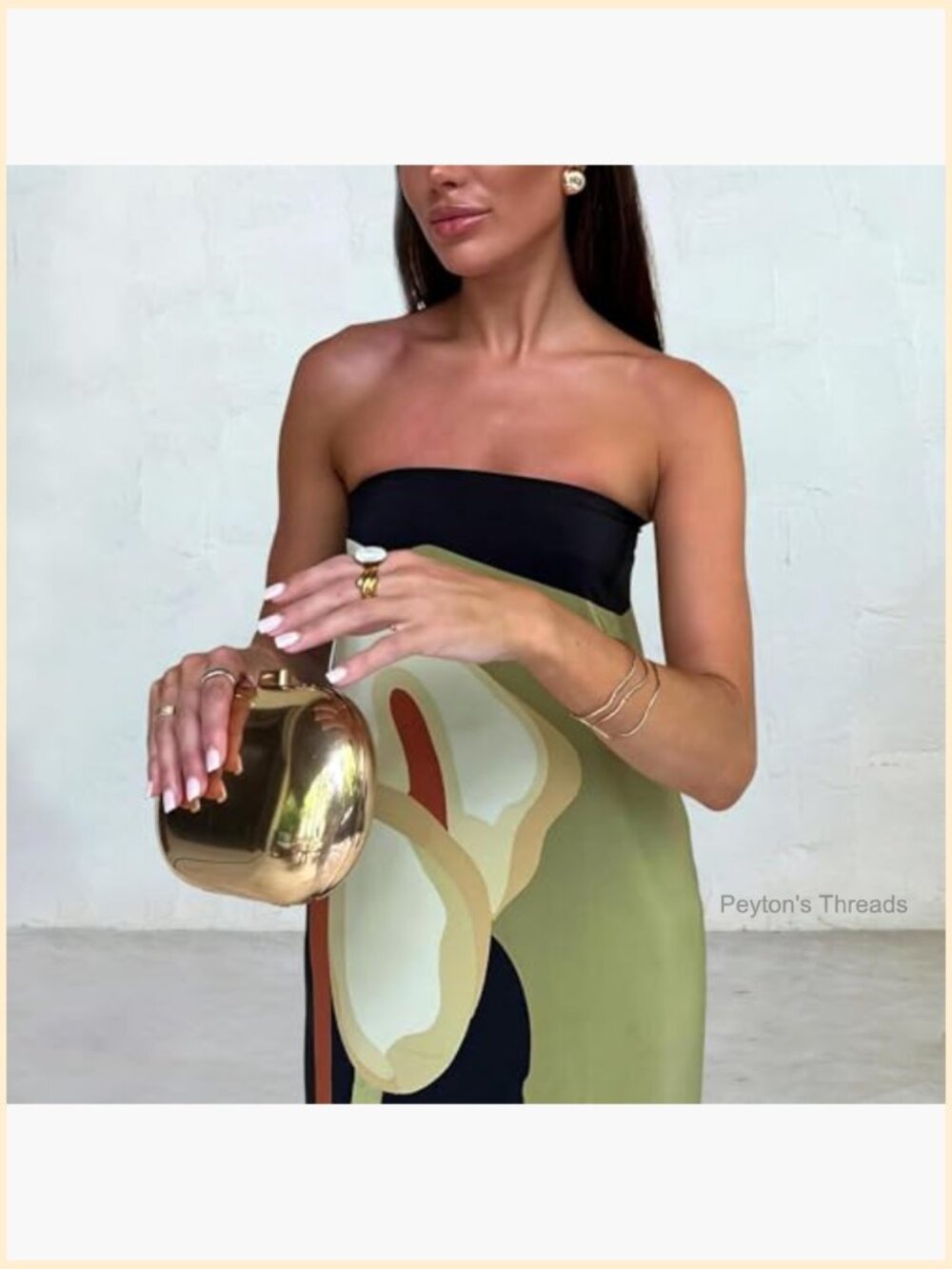 Strapless Maxi Dress Summer Backless Floral Long Tube Dress Off Shoulder Party - Picture 5 of 7